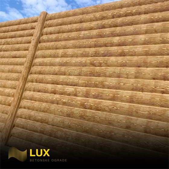 Betonska ograda s vjernom imitacijom teksture drva